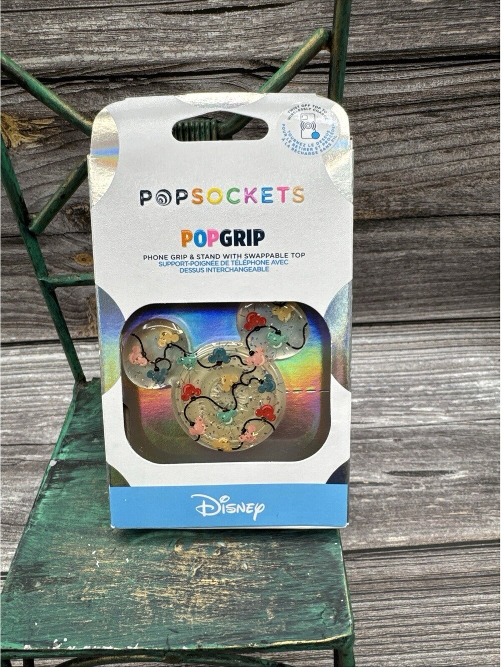 Disney PopSockets PopGrip Cell Phone Grip &Stand- Earidescent Daisy Charm Mickey